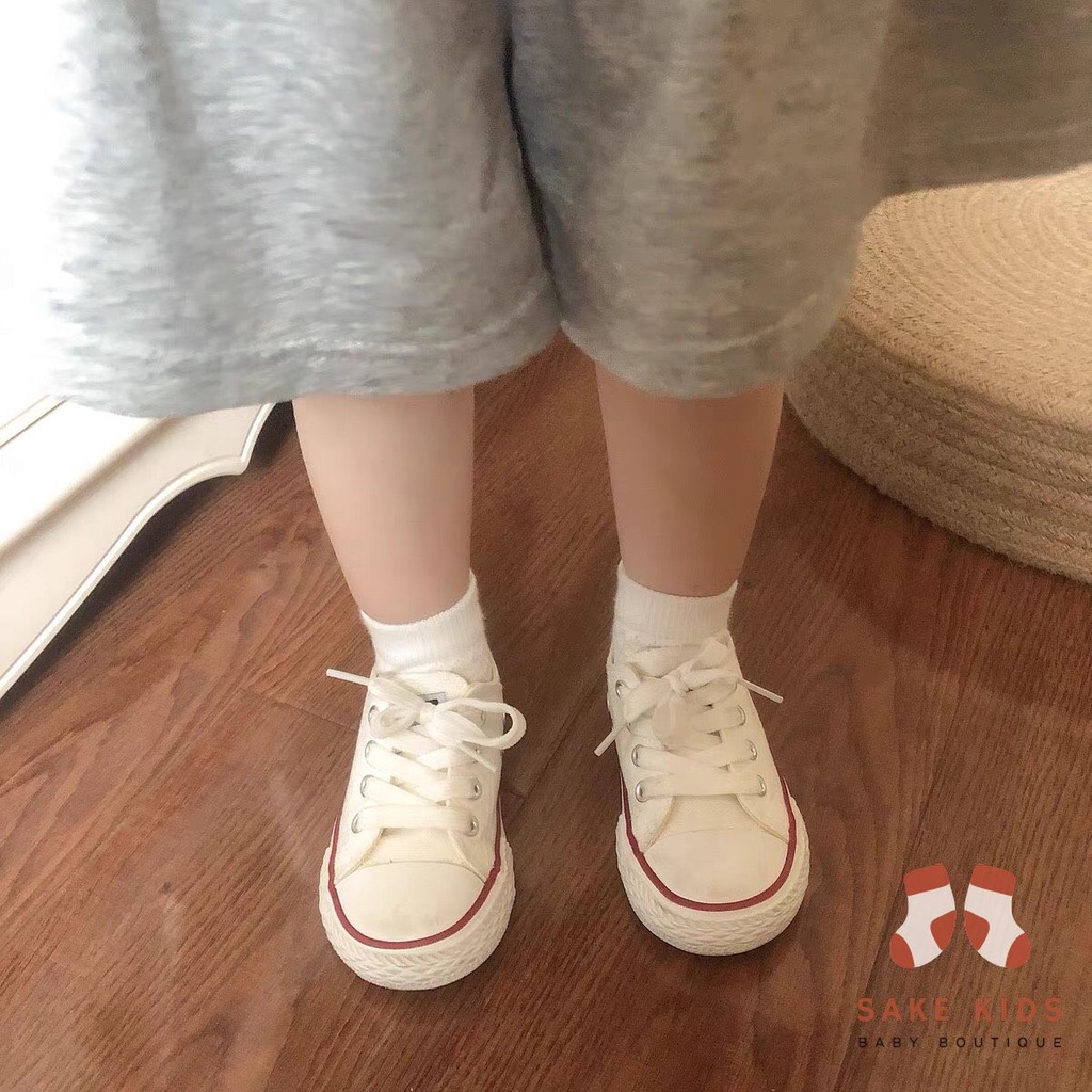 Giày thể thao cho bé - Giày trẻ em cổ thấp Con veres có dây buộc đế cao su mềm phong cách Hàn Quốc đáng yêu cho bé FL15