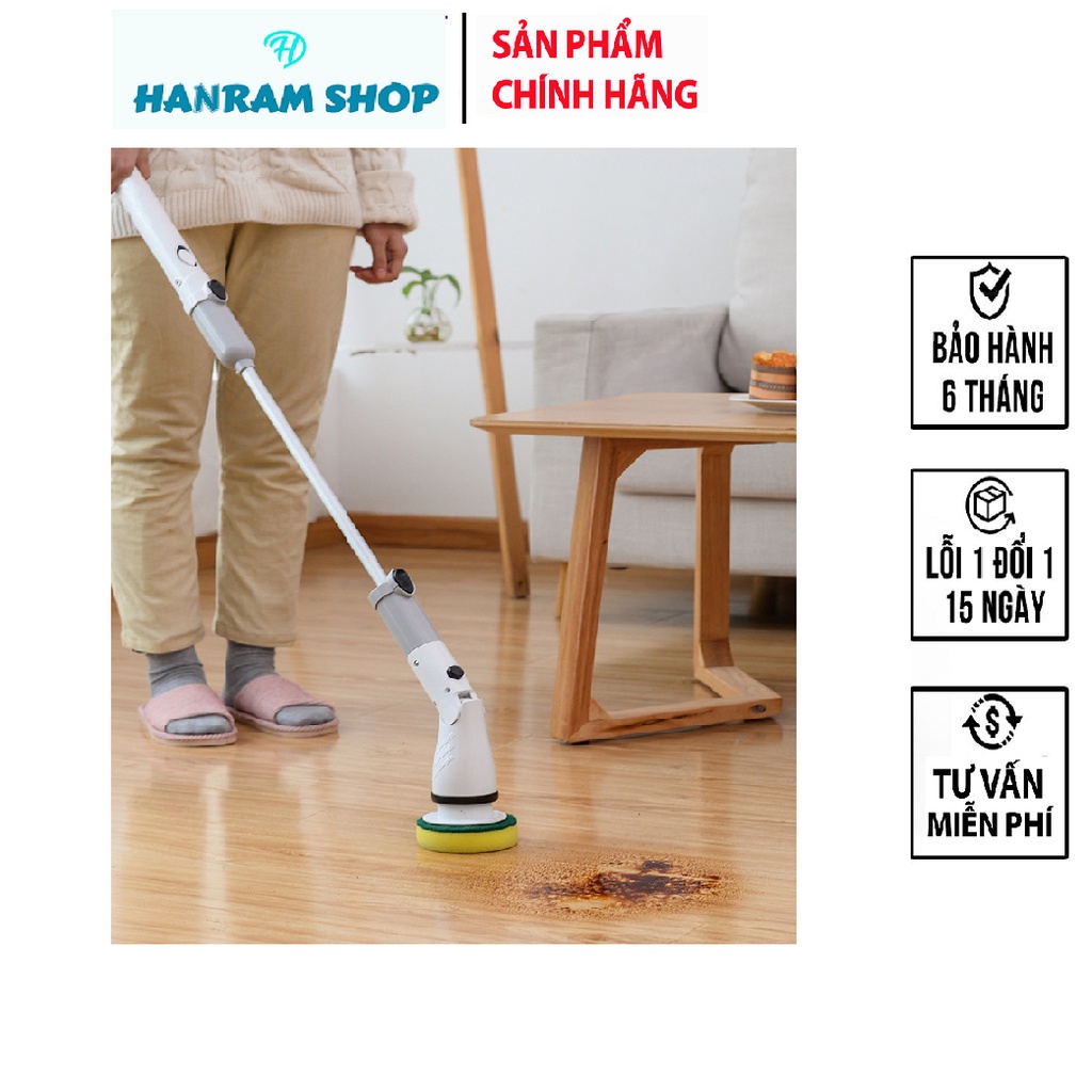 Máy cọ nhà vệ sinh, nhà tắm tự động cao cấp không dây 4 đầu thay thế-TR482