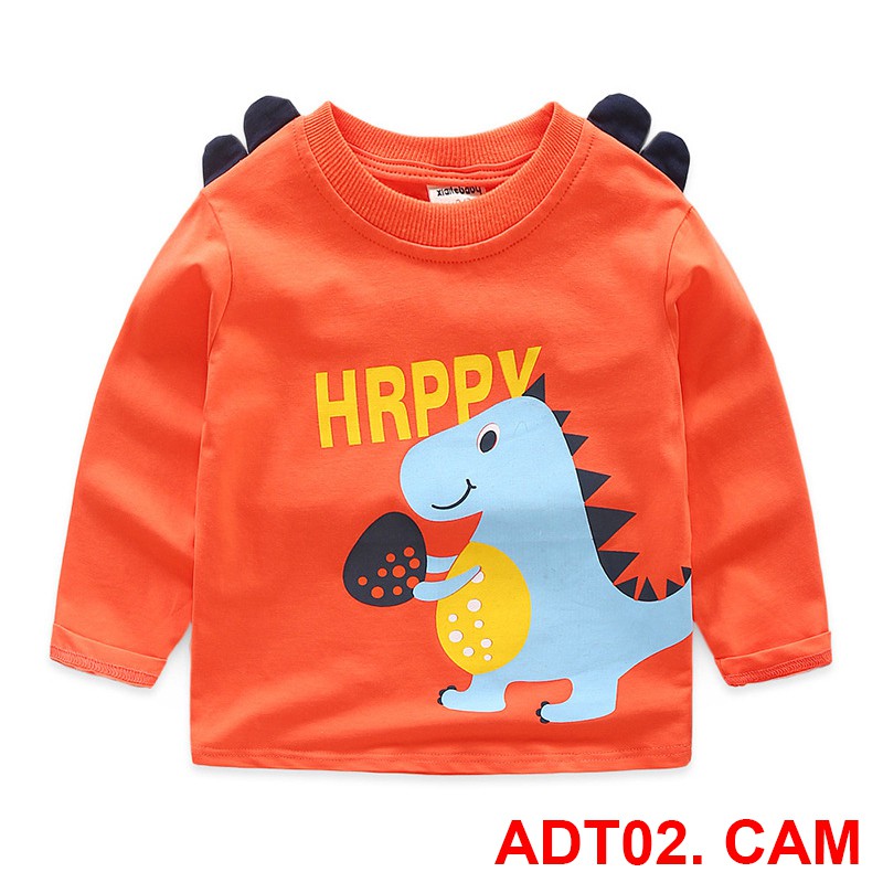 Áo cotton dài tay Cool-Animal cao cấp xuất Hàn mặc thu đông cho bé trai bé gái ADT02