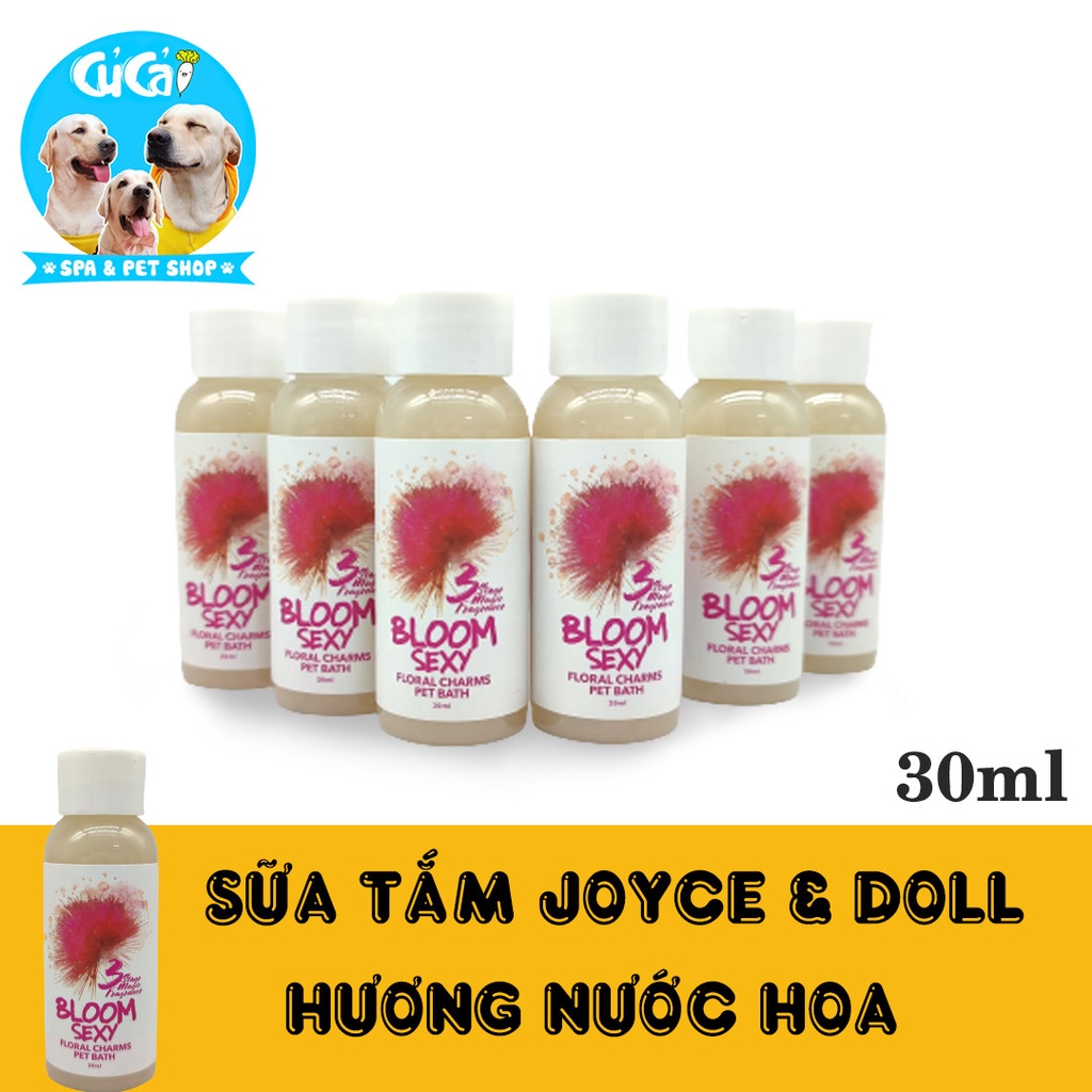 Sữa tắm nước hoa cho chó mèo Joyce & Dolls 30ml lưu hương thơm lâu, sữa tắm cho chó mèo cao cấp - Củ Cải Pet Shop