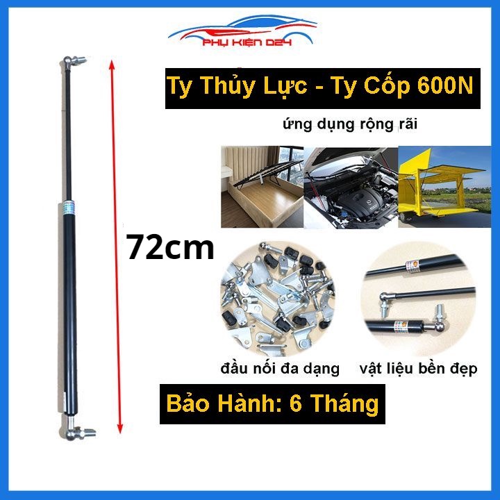 [600N-72cm] Ty thủy lực, tay nâng thanh chống cửa ty công nghiệp chịu lực 600N-60kg dài 72cm (giá/1chiếc)