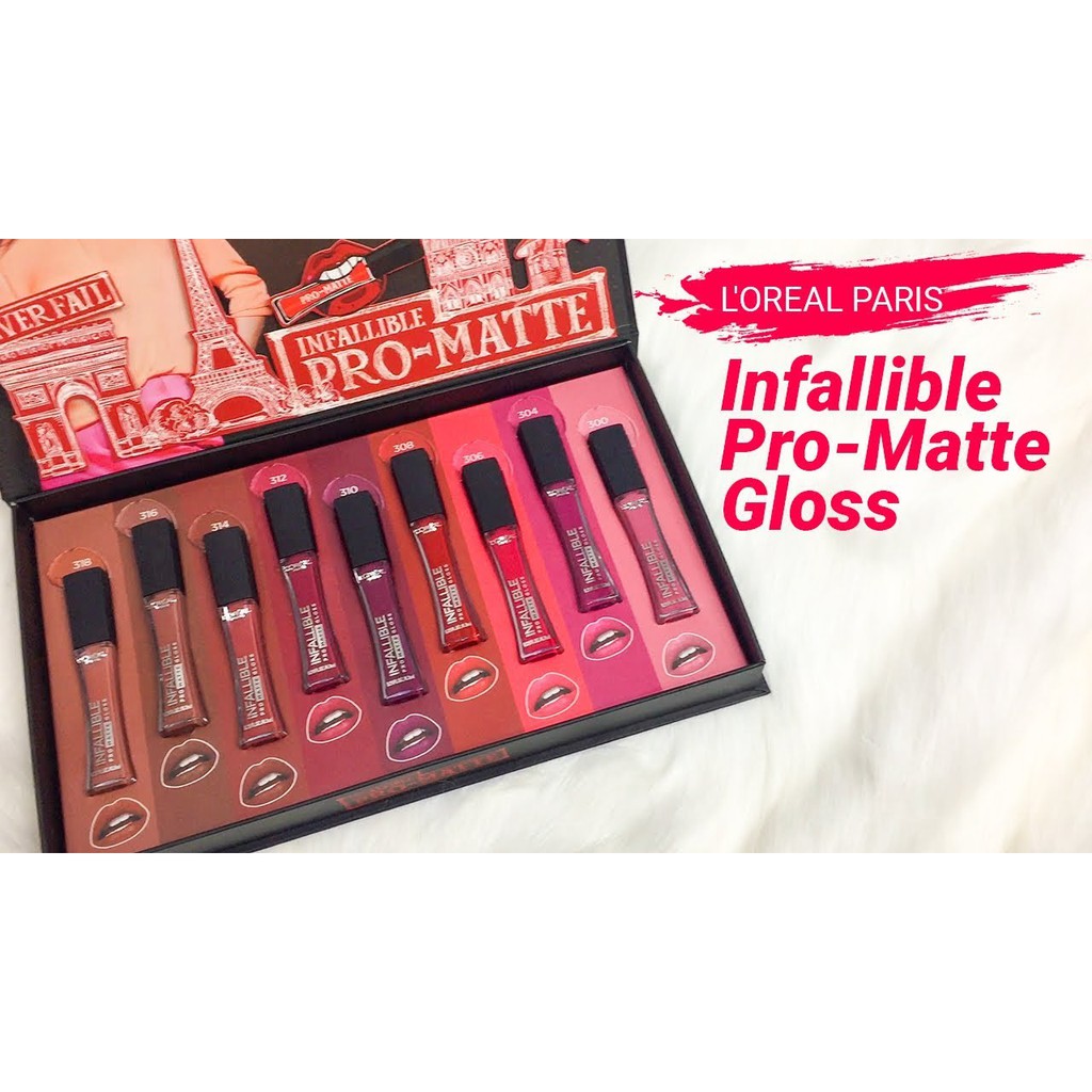 Son kem lì lâu trôi L'Oréal Infallible Pro Gloss mẫu cũ