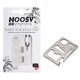 Bộ chuyển đổi Micro và nano sim thành sim thường 3 in 1 (Trắng) + Tặng 1 miếng thép đa năng GRO001