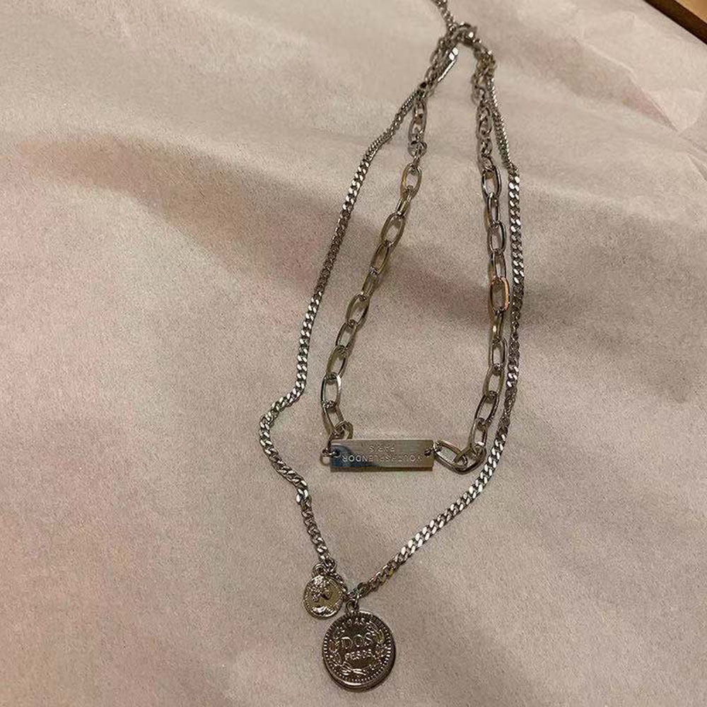 Vòng cổ choker hai lớp phong cách punk gothic thời trang