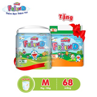 Tã Quần Goon Friend Gói Siêu Đại M68 + tặng bịch cùng size 27 miếng 