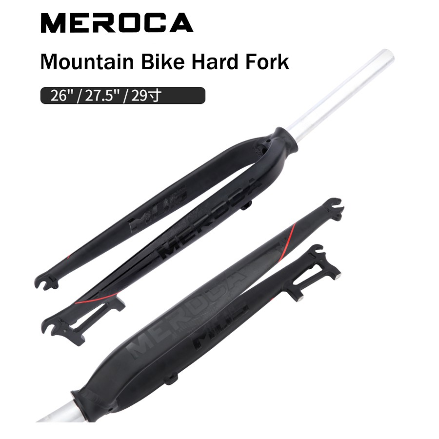MEROCA Phuộc Trước Xe Đạp Phuộc Cứng Xe Đạp Leo Núi Phuộc Phanh Đĩa Hợp Kim Nhôm Siêu Nhẹ 26/27.5/29 Inch Phuộc Cứng Xe Đạp