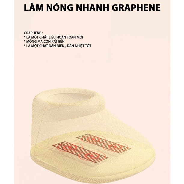 Túi sưởi ấm chân kiêm mát xa chân 5 cấp độ Jisulife NJ01 - Túi ủ chân đa năng 2 trong 1 massage lòng bàn chân