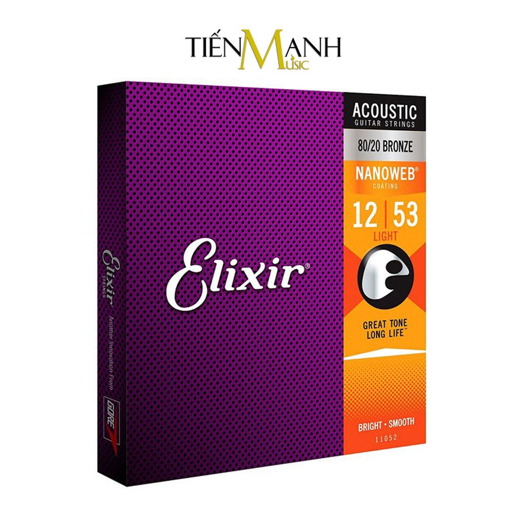 [Chính Hãng] Elixir 16002, 16027, 16052, 11002, 11027, 11052 Bộ Dây Đàn Guitar Acoustic Phosphor Bronze Phủ Lớp Nanoweb