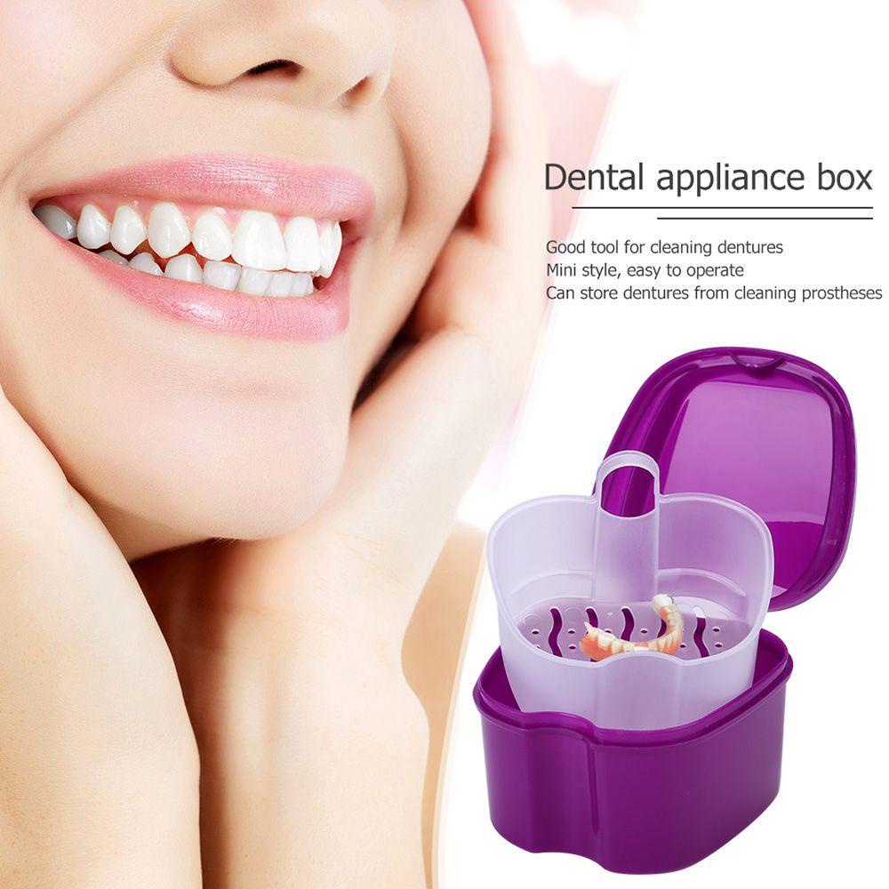 CLEVER Hộp Đựng Răng Giả Kèm Lưới Treo Tiện Dụng
