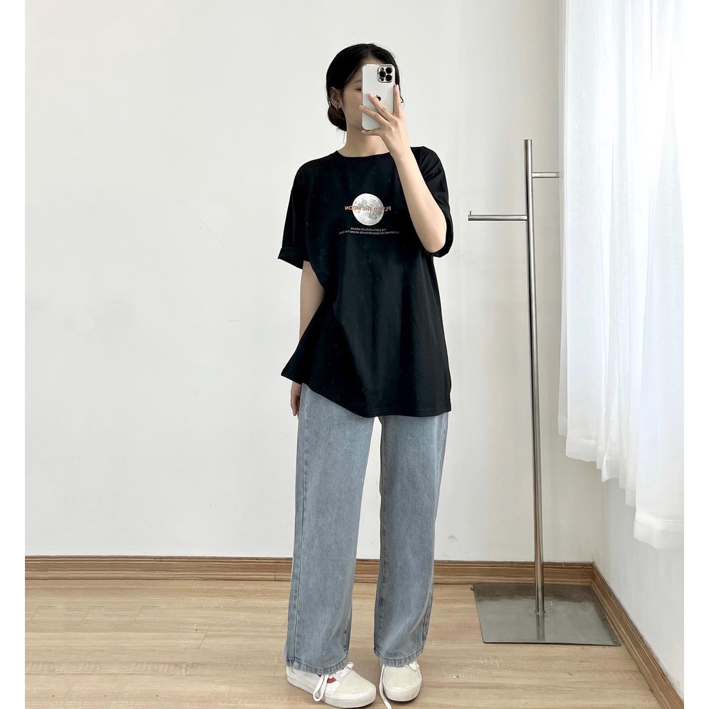 Áo thun FLY TO THE MOON form rộng thời trang miho house