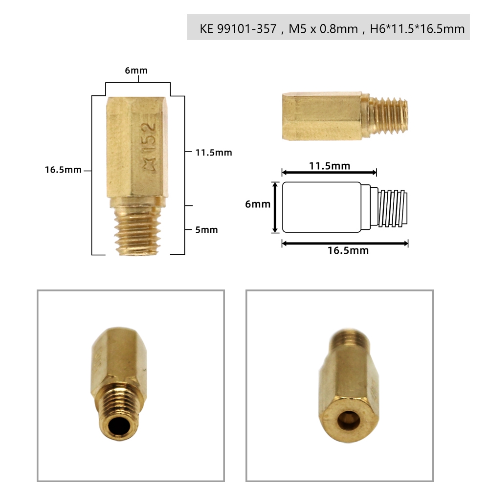 Set 10 Đầu Phun Chính M5 Cho Bộ Chế Hòa Khí Máy Keihin OKO/Ko/PWK/BD/CRS/FCR/FCR-MAX/PD/PE/PE/PWM
