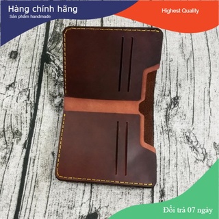 Bóp ví nam, ví đứng mini da bò handmade - vn2826