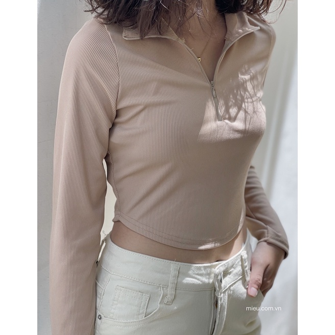 [ Miều ] Áo croptop polo Anna Kira