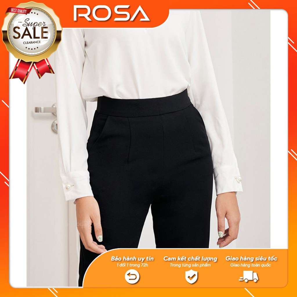 Quần Baggy Nữ Công Sở - Quần Tây Nữ Cạp Chun Sau Dáng Đẹp 2020 ROSA