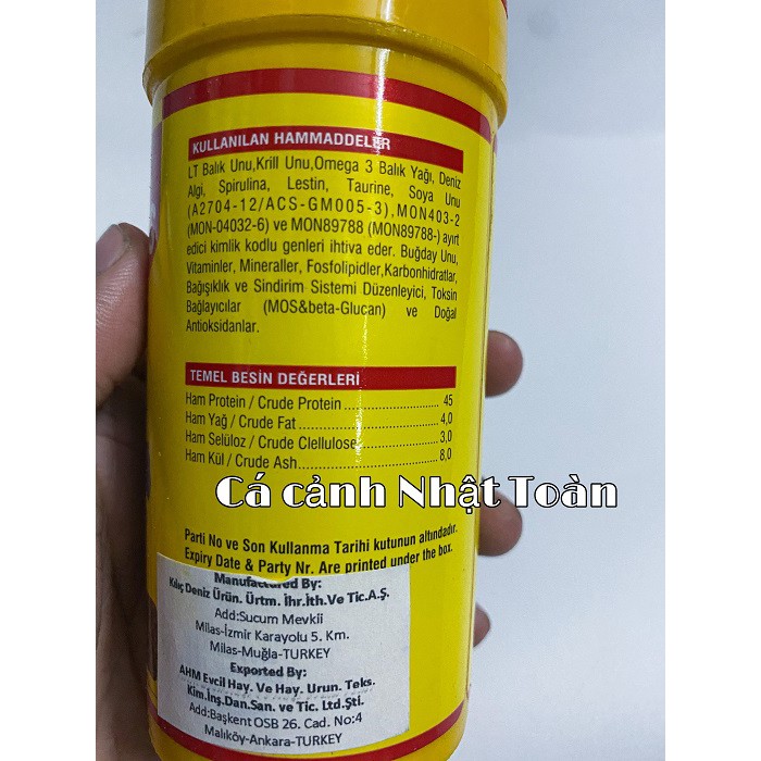 THỨC ĂN CHUYÊN CÁ DĨA BITS DISCUS GRANULAT AHM TURKEY