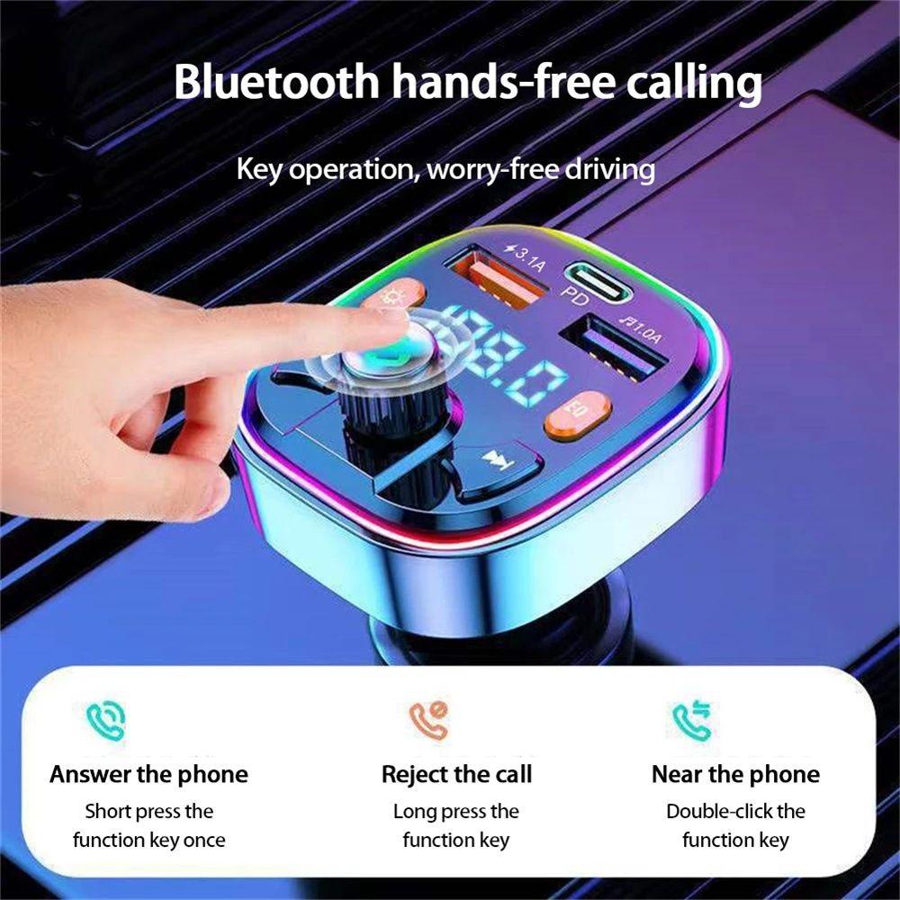 LET Máy Nghe Nhạc MP3 Kết Nối Bluetooth 5.0 FM Type-c Thông Dụng Cho Xe Hơi