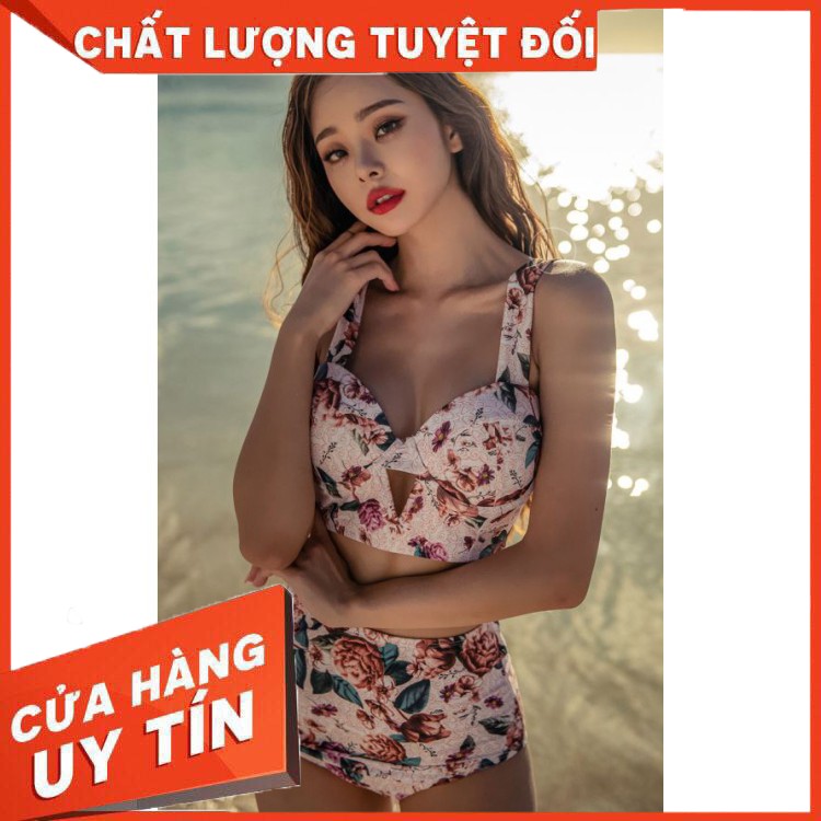 HÀNG CAO CẤP -  (Có set nam và nữ riêng) Set Bikini hai mảnh hoa hồng Hàn Quốc, quần bơi nam cao cấp, bộ bơi cặp đôi  - 