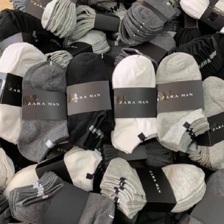 Combo 10 sét tất ZARA MAN CỔ NGẮN (100 ĐÔI)