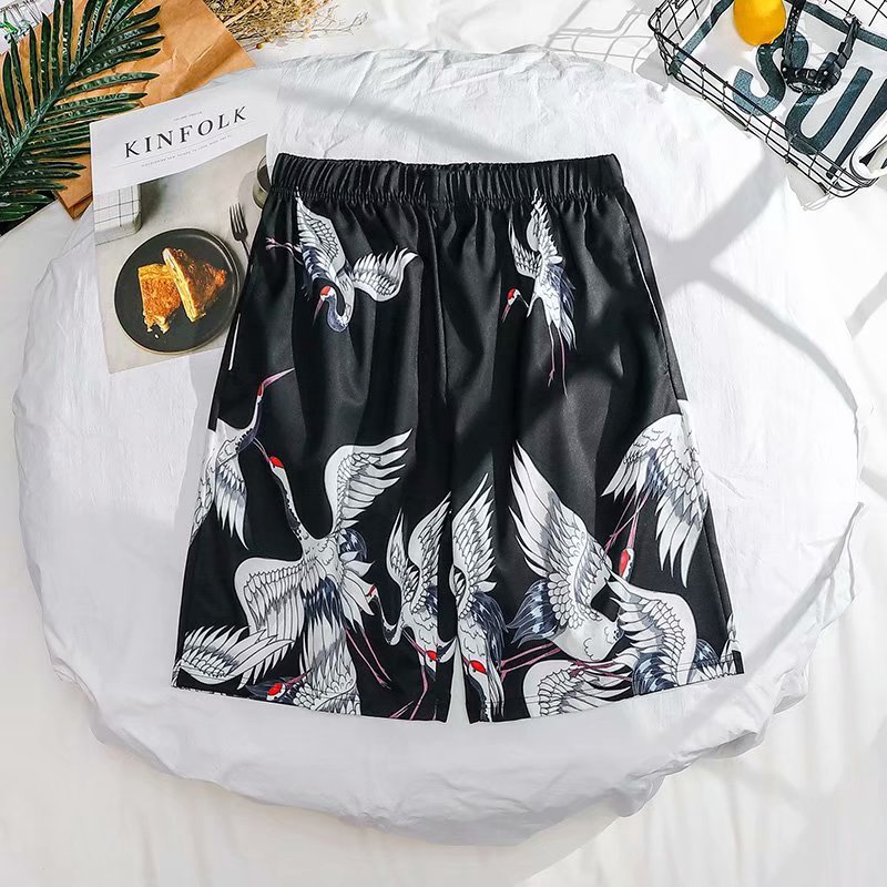 Fashion Short Sleeve Shirt Set And Shorts With Flamingo Pattern