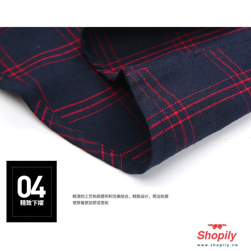 ÁO SƠ MI NAM FLANNEL KẺ CARO DÀI TAY DMM20