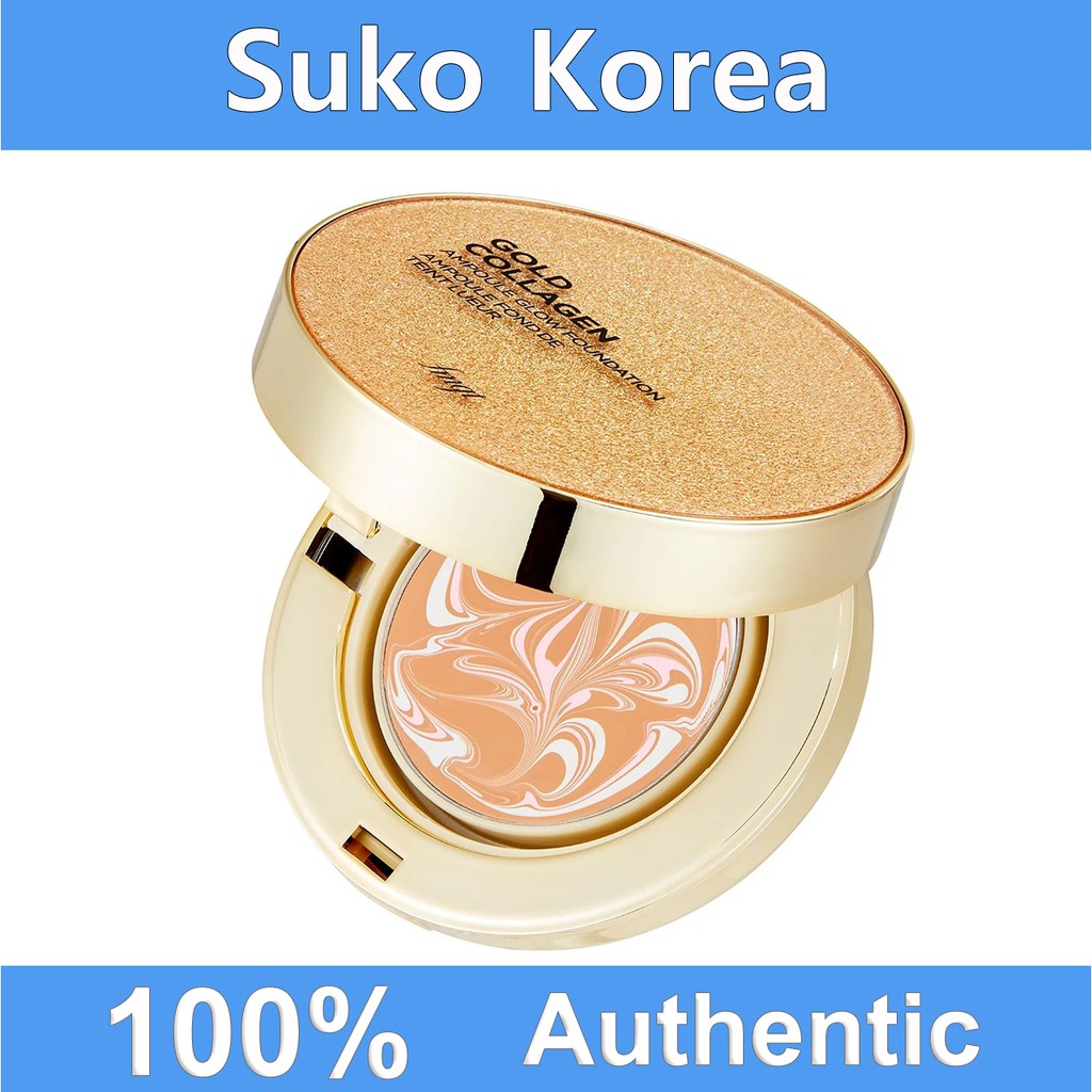 Phấn Tươi Chống Lão Hóa The Face Shop Gold Collagen Ampoule Glow Foundation SPF50+/PA+++(có bill)