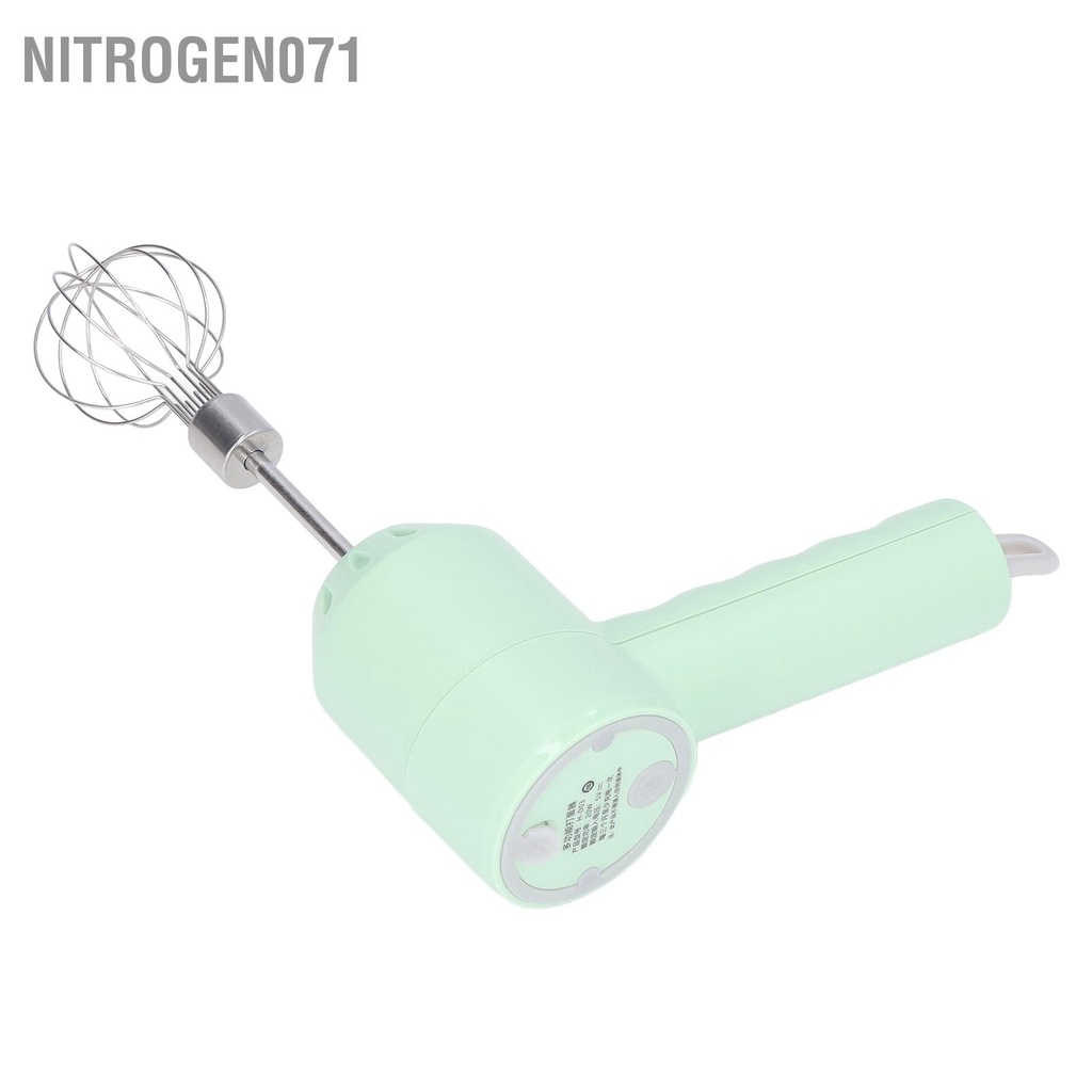 Nitrogen071 Máy trộn cầm tay không dây điện Hộ gia đình nhỏ 3 tốc độ thay đổi đánh trứng cho nhà bếp Nướng màu xanh lá cây