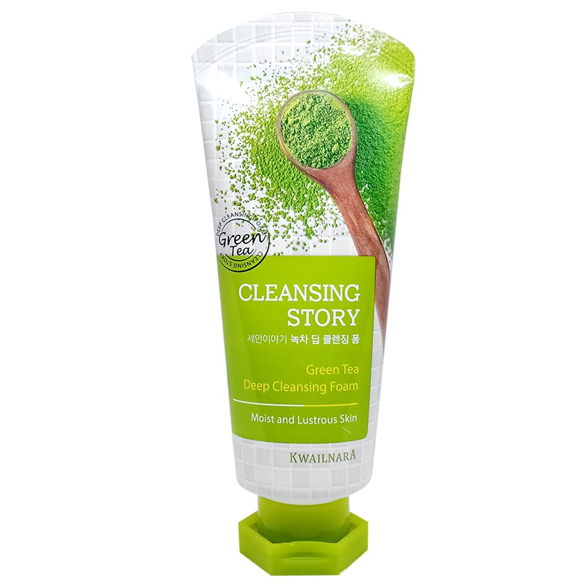 Sữa Rửa Mặt Trà Xanh Giảm Thâm Mụn Dưỡng Da Trắng Kwailnara Green Tea Deep Cleansing Foarm 120ml