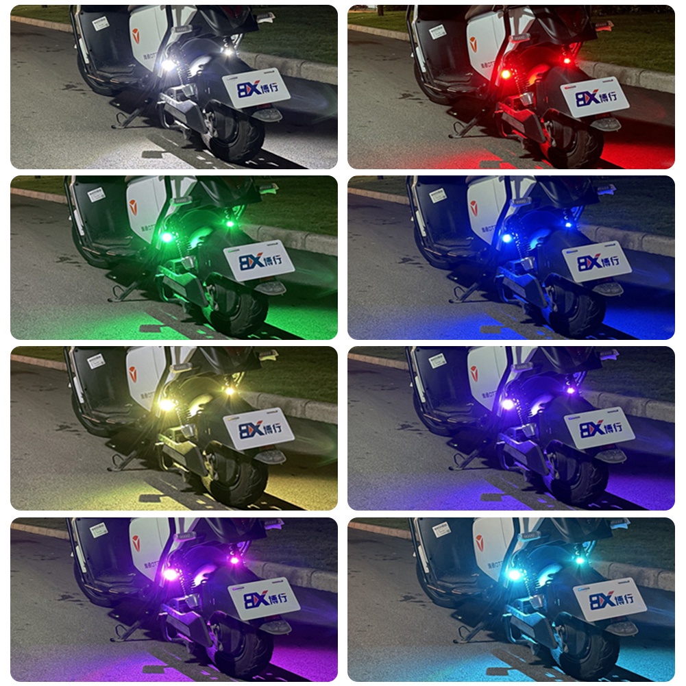 Đèn LED Cảnh Báo Mini Chống Va Chạm 4 Chế Độ 8 Màu Sắc Tùy Chọn Kèm Sạc USB Chuyên Dụng Cho Xe Hơi / Máy Bay