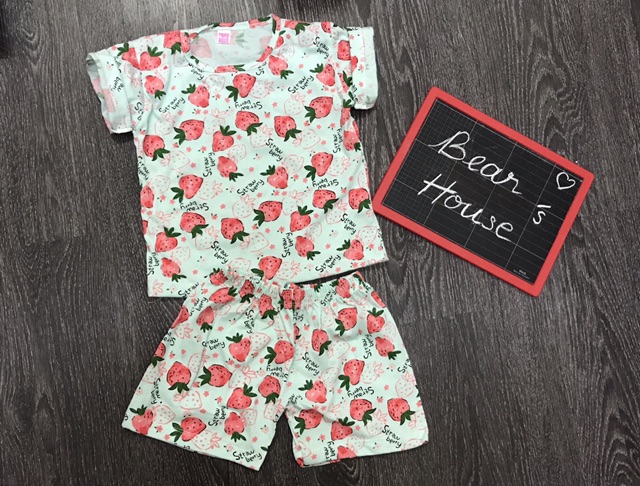 Quần áo trẻ em - Bộ cotton họa tiết cho BT BG từ 8-30kg