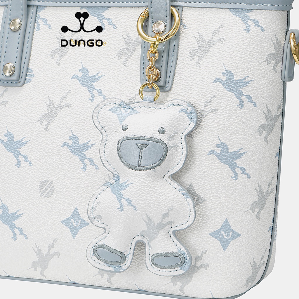 Túi Xách NUCELLE Monogram Charm Gấu Nâu/ Xanh NU1172051