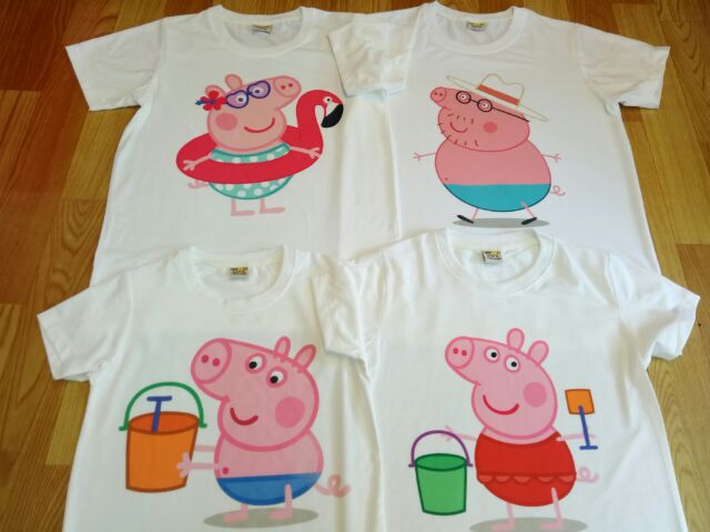 áo gia đình heo peppa đi biển summer (ảnh thật in tại shop)