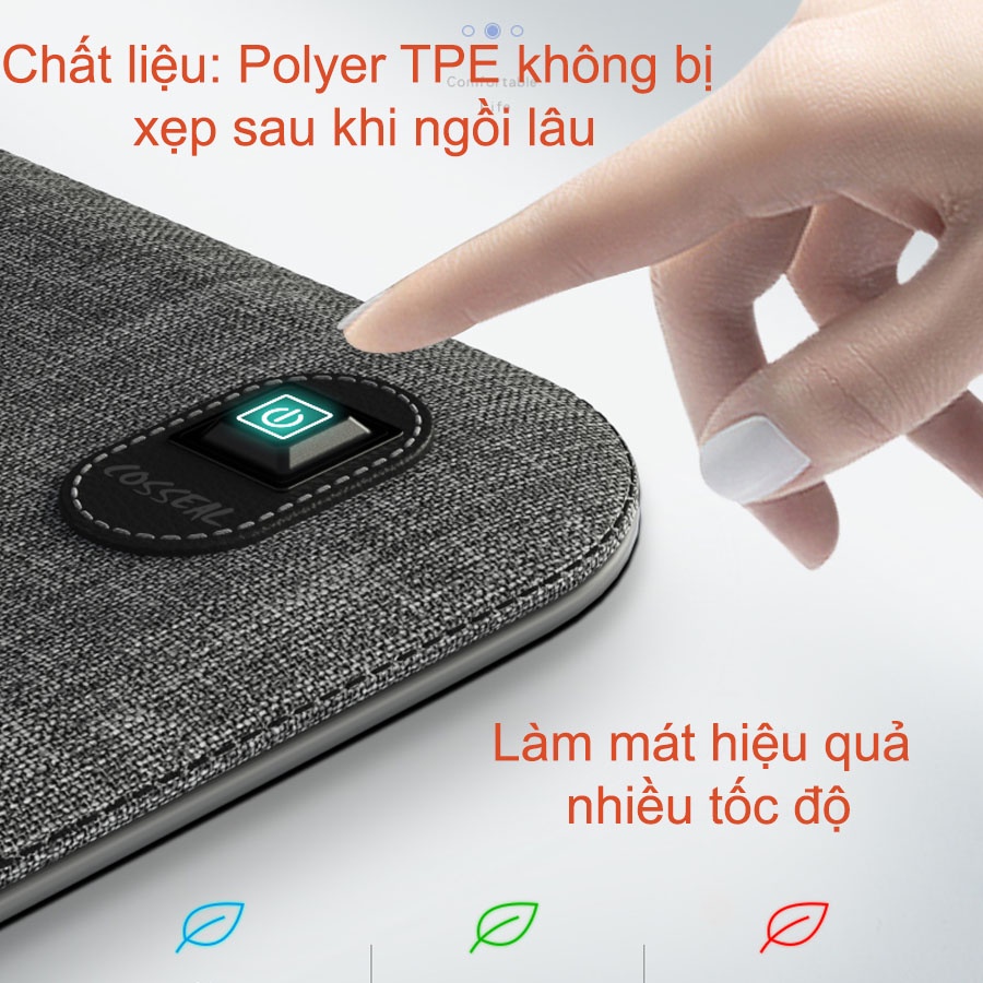 Đệm xe ô tô làm mát chống nóng, nệm làm mát xe hơi chính hãng, đệm ghế ô tô siêu mát