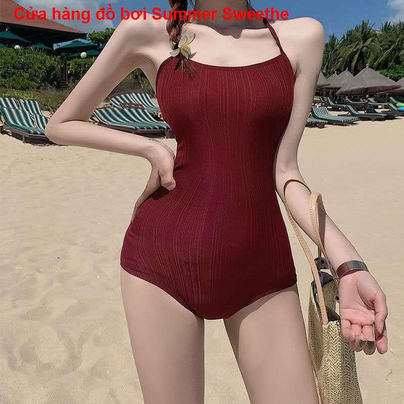 Áo tắm nữ lưới người nổi tiếng Hàn Quốc một mảnh che ngực nhỏ bụng mỏng và lộ dây lưng bikini mai