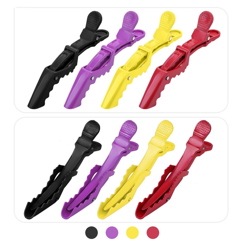 Kẹp cá sấu bằng nhựa nhiều màu dùng làm tóc cho salon/barber