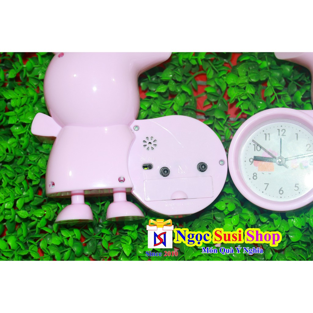 Đồng Hồ Heo Peppa Cầm Đàn Siêu Dễ Thương + Tặng Kèm Pin - Bán Lẻ Giá Sỉ