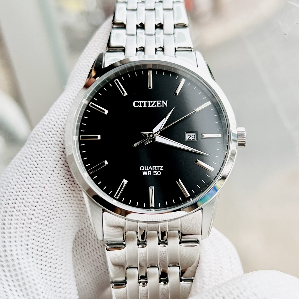 Đồng hồ nam dây thép Citizen Quartz Blue Steel BI5000 87E