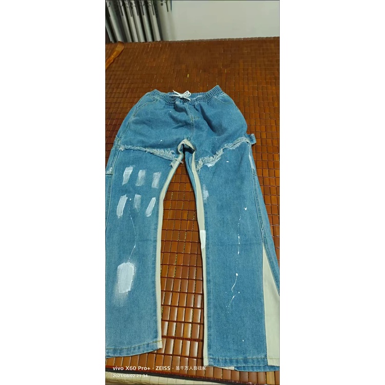 Quần jean unisex vảy sơn phong cách hiphop