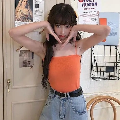 Áo hai dây ZHELIHANGFEI vải dệt kim quyến rũ thời trang dành cho nữ