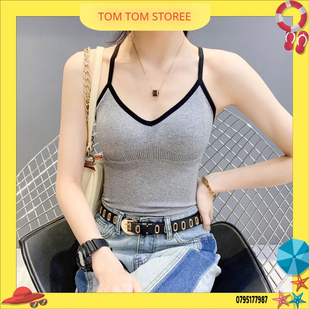 Áo 2 Dây Dáng Dài V89 TOM_TOM_STOREE