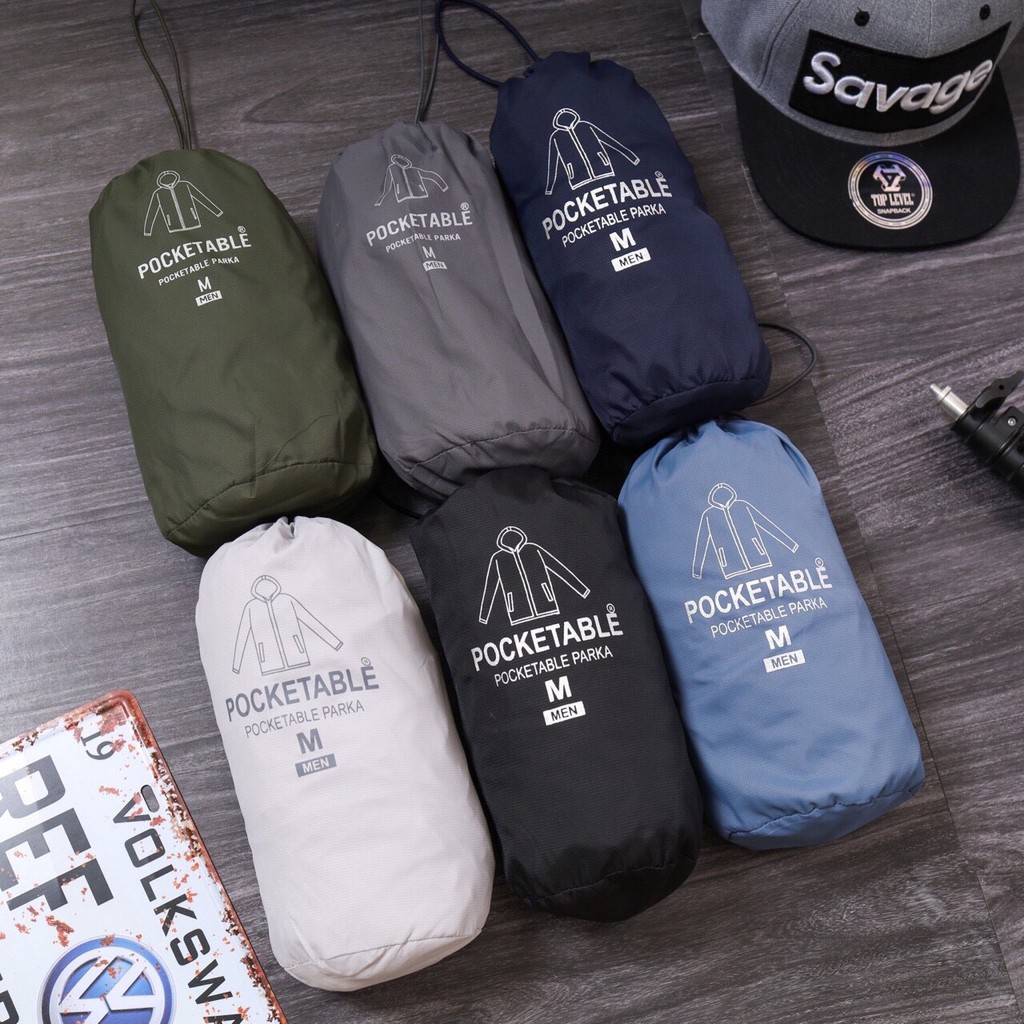 Áo khoác gió nam SUKIYA 2 lớp, có mũ tháo dời, chất vải dù nhập chống nước AG01