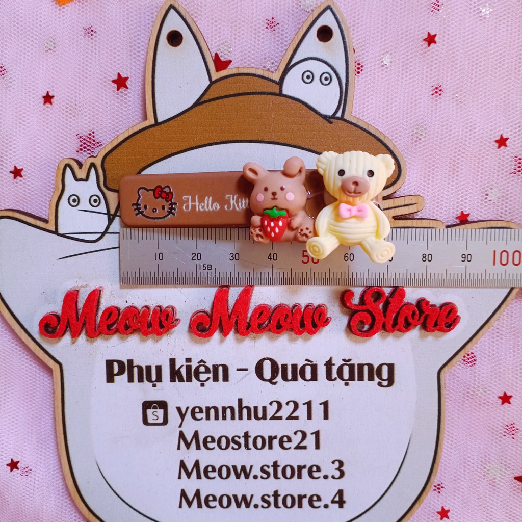 ❣️MeowMeowStore❣️ Kẹp Tóc Mỏ Vịt Hình Gấu, Mèo Kitty Xinh Xắn Đáng Yêu- Kẹp Mỏ Vịt❣️