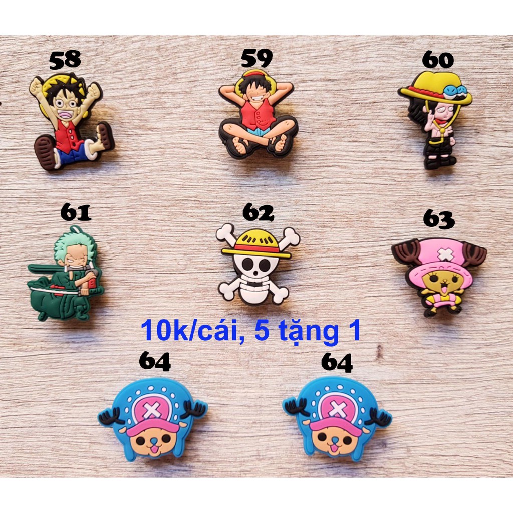 Sticker dép Crocs Jibbitz mẫu 58 - 64