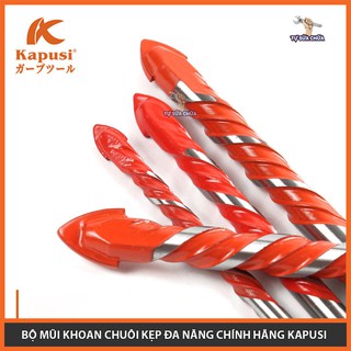 Mũi khoan đa năng cam chính hãng KAPUSI 6-8-10-12mm chuôi gài khoan được trên nhiều chất liệu