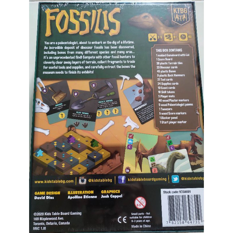 [NHẬP MÃ CONGMD50 - GIẢM 5%] [BOARD GAME] Fossilis - Hoá thạch khủng lung