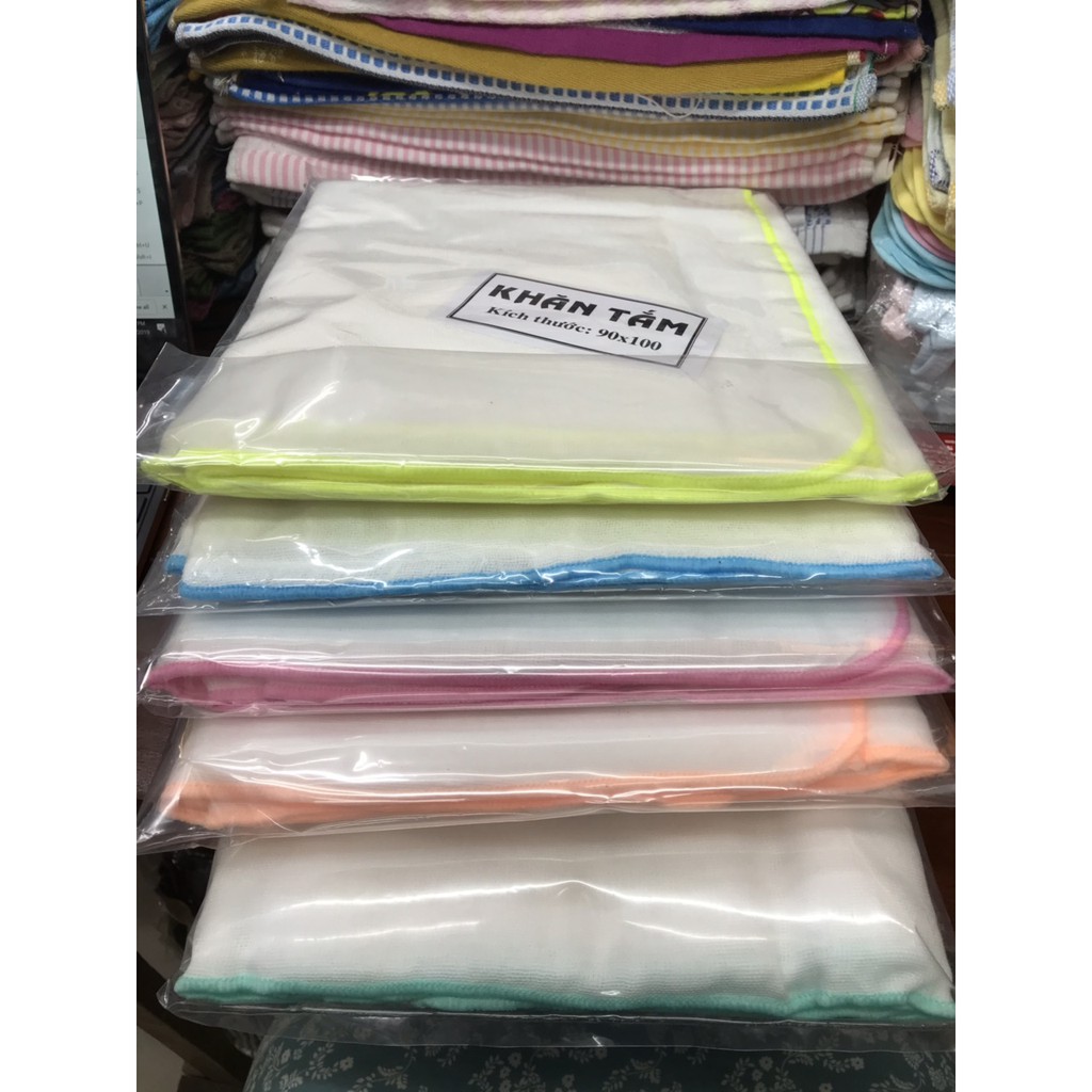 1 khăn gạc mùng tắm bé siêu thấm 4 lớp 90*100 cm