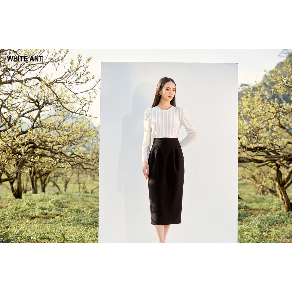 Chân Váy Bút Chì Nữ White Ant Dáng Dài EUNICE PENCIL SKIRT 110100080.100