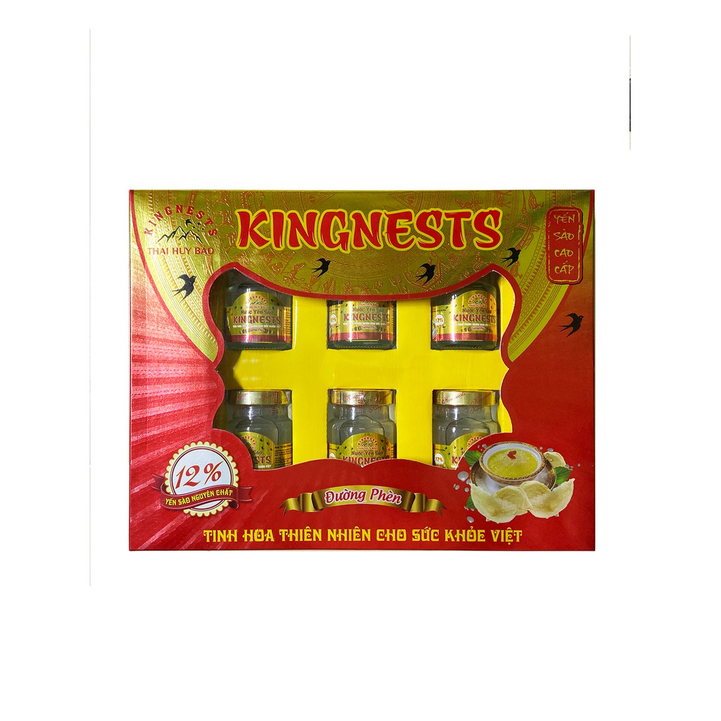 Nước Yến Nguyên Chất Kingnests 12% (6 lọ x 70ml)