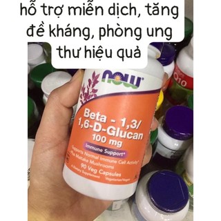 Now  Beta -1,3/1,6-D - Glucan 100mg 90v