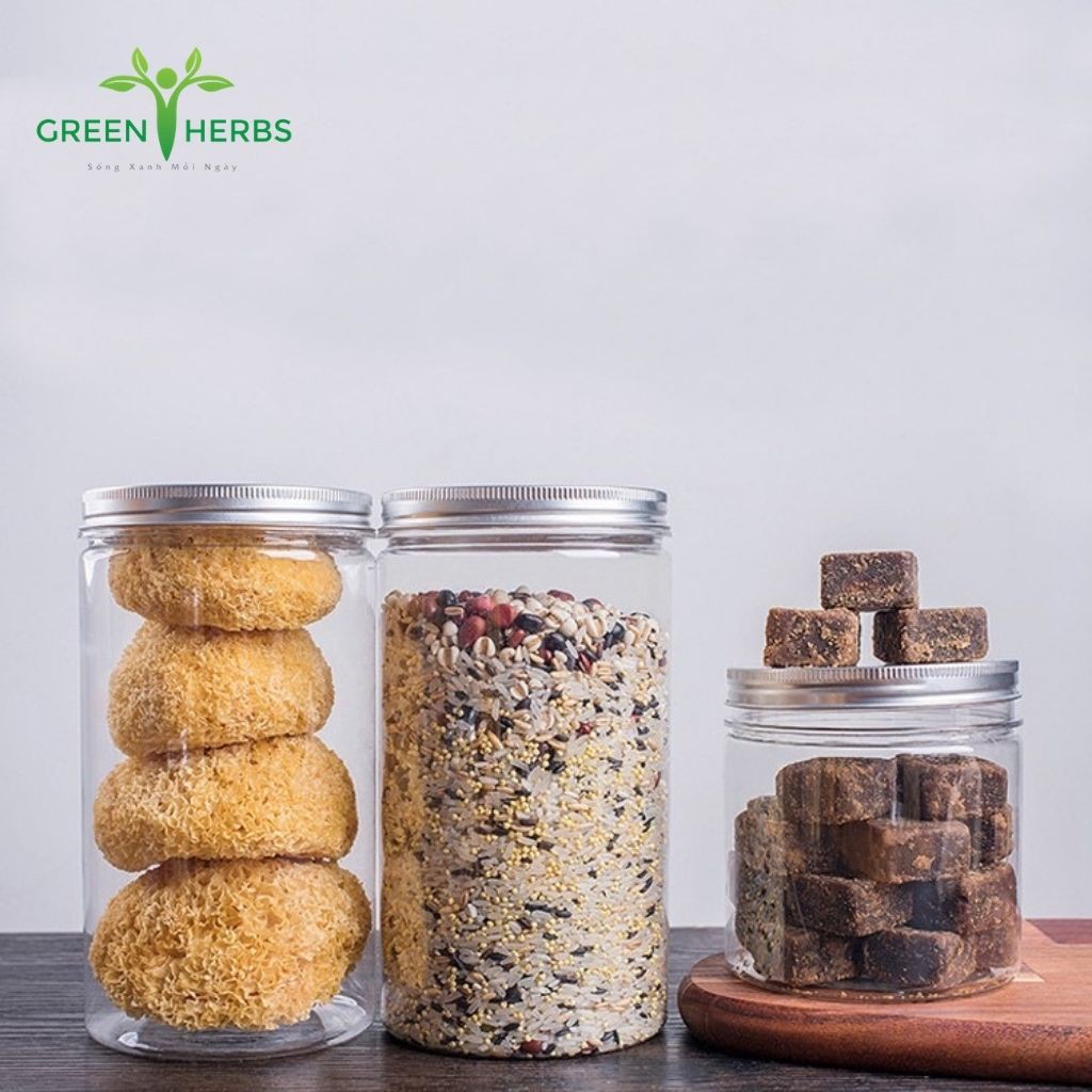 Hộp Nhựa, Hũ Nhựa Pet Nắp Nhôm, Nắp Nhựa Đựng Thực Phẩm, Đồ Khô, Ngũ Cốc 900ml GREEN FOOD | BigBuy360 - bigbuy360.vn