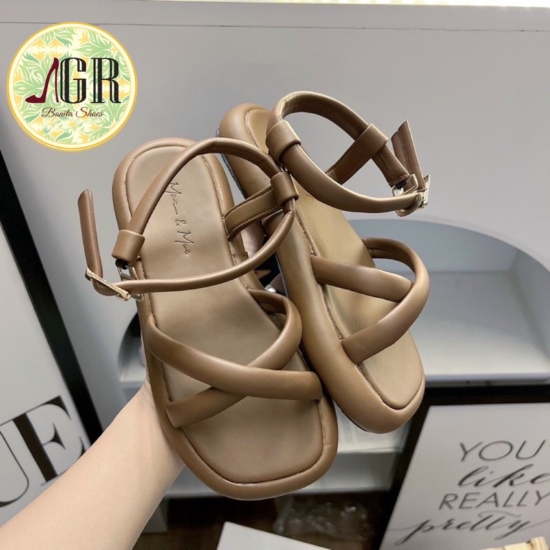 Sandal xuồng dây tròn quai X khoá gài xinh 2,5 cm